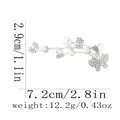 Vista detallada del broche de mariposa de perlas de lujo con medidas 7,2 cm por 2,9 cm y 12,2 g - Estilo Mariposa Perla (C3087)