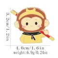 Spilla smaltata Sun Wukong con dimensioni 4,0x3,2cm e peso 6,9g specifiche - Sun Wukong (C3073-2)