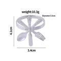 Silver napkin ring with fork spoon knife design including detailed size and weight specs - Silver Tableware Style (Z1047-1)