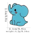 Süße hellblaue Elefant-Emaille-Anstecknadel für Kleidung, Maße 2,3 cm mal 2,1 cm - Elefantenform (C3098-1)