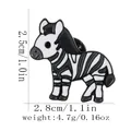 Cute zebra enamel pin brooch for bags and clothing, size 2.8cm by 2.5cm - Zebra Shape (C3098-5)