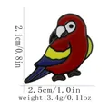 Cute colorful parrot enamel brooch pin with dimensions for backpack and clothing decor - Parrot Shape (C3098-7)
