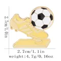 Broche de football émaillée avec chaussure, incluant les mesures et le poids de l'article - Style Chaussure de Foot (C3146-2) / Style Chaussure de Foot (C3146-2)