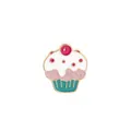 Cute enamel cupcake brooch badge featuring colorful drip oil metal alloy design - Cupcake Style(C1711-2)