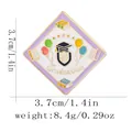 Diamond-shaped graduation enamel brooch with academic cap and balloons design - Graduation Commemorative Style (C3225)