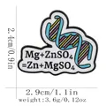 Science enamel pin with DNA double helix and chemical equation for lab coat accessories - DNA Helix and Chemical Reaction (C3204-4)