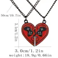 Collane con ciondolo a cuore coordinato con motivi di controller e specifiche tecniche - Set di Collane a Cuore Puzzle (A3401)