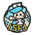 Cartoon style MBTI ISFJ enamel pin featuring a cute nurse character for backpack decor - ISFJ Defender Style (C3205-11)