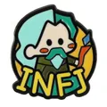 MBTI INFJ personality enamel pin badge in teal and green for backpack decoration - INFJ Advocate Style (C3205-15)