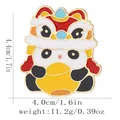 Aimant de frigo panda avec tête de lion chinois, dimensions et poids affichés - Style Panda Lion Décoratif Coloré(BXT0016-3)