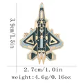Detailed J-20 fighter jet enamel pin brooch military souvenir for pilot collection - C3295-3 (Blue Gray Fighter)