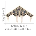 B-2 stealth bomber enamel pin aviation badge measuring 0.9 inches and weighing 0.11 oz - C3295-4 (Black Gold Bomber)