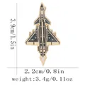 Broche émaillée de chasseur noir et doré 3,9cm pour les passionnés d'aviation - C3295-6 (Chasseur Noir Or)