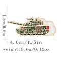 Spilla in smalto a forma di carro armato mimetico, dimensioni 4,0 cm x 1,5 cm - Carro Armato(C3293-2)