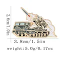 Spilla metallica missile balistico DF-41 3,8cm x 2,6cm smaltata militare per vestiti - Lanciαrazzi(C3293-4)