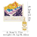 Emaille-Anstecknadel Namcha Barwa Gebirge mit 318 Tibet Anhänger als Souvenir - Namcha Barwa Stil (C3315-3)