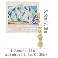 Épingle émaillée Yulong Snow Mountain avec design Yunnan et pendentif en métal - Style Montagne Enneigée Yulong (C3315-5)