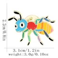 Colorful ant enamel brooch in creative cartoon style made of high quality gold alloy - Multicolor Ant Style (C3327-1)