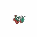 Cute strawberry flower enamel pin badge in zinc alloy with weight and size details - Strawberry Branch