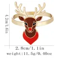 Golden reindeer napkin ring with dimensions 4.2cm height and 2.8cm width specifications - Reindeer Head Style(Z1359-1)