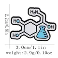 Chemistry enamel pin with molecular structure and beaker design for science lovers - Chemical Molecule Flask Style (C3380-3)