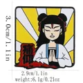 Chinese style Nezha enamel pin with praying hands and Tongyang logo decoration - Praying Design (C3455-1)