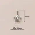 Pendente a stella minimalista in acciaio inossidabile con zircone chiaro in argento lucido - Ciondolo Stella Bianca Stile 4