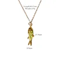 Emaille Karpfen Fisch Anhänger Halskette in Gold mit Maßen und Gewichtsangaben - Hellgrüner Fisch Goldkette (XB253109)