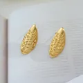 Détail de boucles d'oreilles dorées en forme de coquillage sur des pages de livre ouvert - Texture de Coquille (C670)
