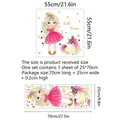 Cartoon little princess and unicorn wall stickers set for children's bedroom decor - 25*70cm