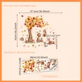 Autumn forest animal wall stickers set featuring bear deer and raccoon for home decor - Autumn Forest Style