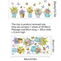 Autocollants muraux autocollants de fleurs et papillons pour la déco du salon - Style de Motif de Fleurs et Papillons