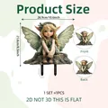 Detailed size specifications for a 2D PVC garden stake featuring a fairy girl design - Sitting Fairy Girl (DC20129) / Large