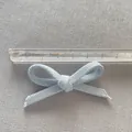 Handmade light blue fabric bow knot 6cm for DIY hair accessories and clothing decor - Light Blue
