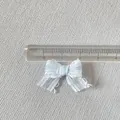 Mini lazo de encaje azul claro para ropa de muñecas DIY de 2 cm de ancho total - Azul claro