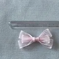 Pink mesh DIY bow accessory for dolls and crafts with 5cm width measurement - Light Pink