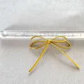 Metallische goldene PU-Leder Schleife für Bastelarbeiten und Taschen, Breite 4.5cm - Kleine Größe (Ca. 4,5 cm) / Gold