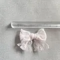 5,3 cm rosa-weiße Spitzenschleife für DIY-Puppenkleidung und Haardekorationen - Weiße Spitze Hellrosa Flügel (5.3cm)