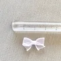 Mini white mesh bow accessories for DIY doll clothing and hair clips, 1.5-2cm width - White