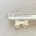 DIY cream tulle bow knot accessory 3cm organza lace for doll clothing and hair clips - Beige