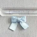 Light blue polka dot ribbon bow accessory for DIY crafts, 2.5cm width measurement - Light Blue (6)