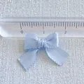 Light blue satin mini bow accessory for DIY crafts and pet clips, 2.2cm wide - Light Blue