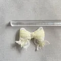 5cm DIY-Spitzenschleife in Creme mit Lineal zur Größenanzeige für Puppenkleidung - Creme Und Hellgelbe Spitze (5cm)