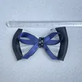 Lazo de 7,5 cm en malla azul marino y blanco para accesorios de mascotas y manualidades - Malla De Lunares Estilo 2