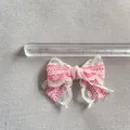 Zierliche rosa-weiße Spitzenschleife 4,5cm für DIY-Bastelarbeiten und Puppenkleidung - Rosa Und Weiße Spitze Geschichtet (4.5cm)