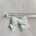 Hellblaue und weiße Spitzen-Schleife für BJD-Puppenkleidung und Haarschmuck-DIY - Hellblaue Spitze Weißer Rand (4.5cm)