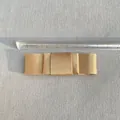 Champagne satin bow accessory measured at 8cm width for hair or garment crafts - Champagne