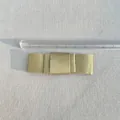 Close-up detail of champagne satin bow accessory with ruler showing 8.5cm width - Light Champagne
