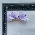 Fermaglio per capelli con fiocco in tulle lavanda, pois neri e clip metallica - Viola A Pois Neri (3) / Viola