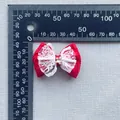 Λεπτομέρεια κόκκινου φιόγκου 40mm με λευκή δαντέλα για διακόσμηση ρούχων κούκλας - Στυλ Κόκκινο με Λευκή Δαντέλα στην Άκρη (6)